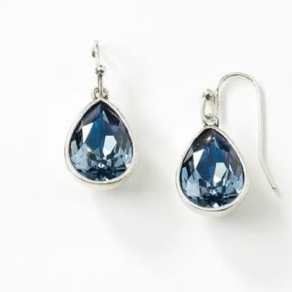 Elegant Blue Teardrop Earrings